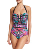 Bali Batik Seductress Printed One-Piece Swimsuit