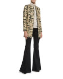 Rory Floral Embroidered Collarless Jacket