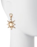 Tropical Bloom Crystal Drop Earrings