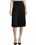 Pleated Knee-Length Skirt 