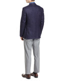 Tic Two-Button Sport Coat, Navy/Plum