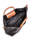 Le Pliage Large Monogram Travel Tote Bag, Black