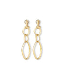 18K Gold Abstract Link Drop Earrings