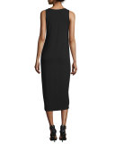 Sleeveless Scoop-Neck Midi Dress