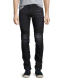 Blinder Biker Skinny Jeans, Faded Black