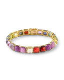 18K Rock Candy Tennis Bracelet in Fall Rainbow