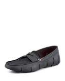 Rubber Penny Loafer, Black