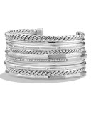Stax Wide Cuff Bracelet with Diamonds