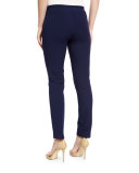 Side-Zip Skinny Pants, Maritime