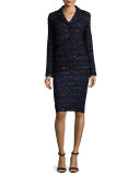 Evening Cruise-Stripe Skirt, Navy/Multi