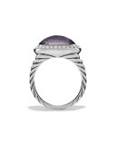 Albion Ring with Black Orchid and Diamonds