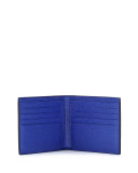 Karlito Bi-Fold Leather Wallet w/Mink Fur Details, Black