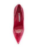 BB Velvet 105mm Pump, Rose Pink