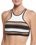 Sahara Gypsy Stitched High-Neck Swim Top