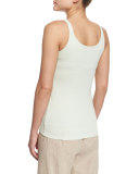 Long Organic Cotton Baby Rib Slim Tank, Plus Size 