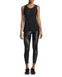 Chord Cutout-Back Sport Tank, Black