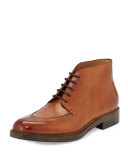 Montauk Tramezza Calfskin Boot with Norwegian Welt, Light Brown