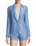 Merci Chambray Linen Shorts