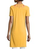 Sonya Side-Slit Embroidered Tunic, Plus Size