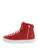 Collection Leather High-Top Sneaker