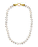 Pearl Necklace with Gold Martin Clasp