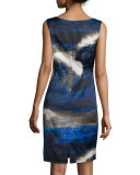 Sleeveless Scoop-Neck Sheath Dress 