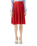 Silk Plissé Skirt 