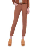 Magda Slim-Leg Ankle Pants, Carmel