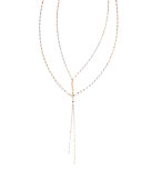 Blake Three-Tone Mega Chain Necklace, 38"