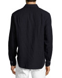 Double-Gauze Cotton Beach Shirt, Indigo