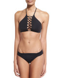 Nikki Lace-Up Swim Top