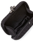 Woven Knot Clutch Bag, Black