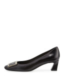 Trompette Leather 45mm Pump, Black