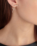 Love & Kisses Pavé Diamond Earrings in 18K Yellow Gold