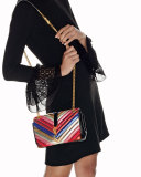 Monogram Medium Matelassé Rainbow Chain Shoulder Bag, Multi