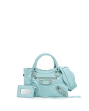 Metallic Edge City Mini Bag, Light Blue