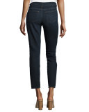 Classic Slim Cropped Jeans w/ Raw Edge
