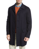 Birmingham Cashmere Long Coat, Navy