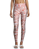 Glitter Candy Cane Leggings, Red