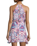 Kennedy Sleeveless Floral-Print Dress, Viola