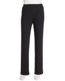 Straight-Leg Pants, Black 