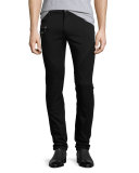 Skinny Moto Denim Jeans, Black