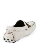 Samuel Twist-Strap Driving Shoe, Crème