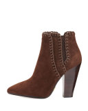 Channing Whipstitch Suede Bootie