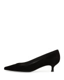 Poco Suede Kitten Heel Pump, Black
