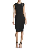 Desert Willow Sleeveless Sheath Dress, Black
