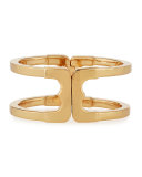 Gemini Link Hinge Cuff Bracelet, Golden