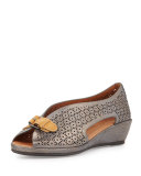 Lanner Laser-Cut Slip-On Wedge, Graphite