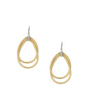 Cairo Medium Hoop Earrings with Diamonds