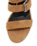 Ilana Suede Strappy City Sandal, Taupe